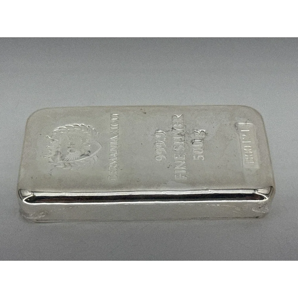 Germania Mint 500g 999.9 Fine Silver Cast Bar Bullion Sealed Serialized Wrap 500